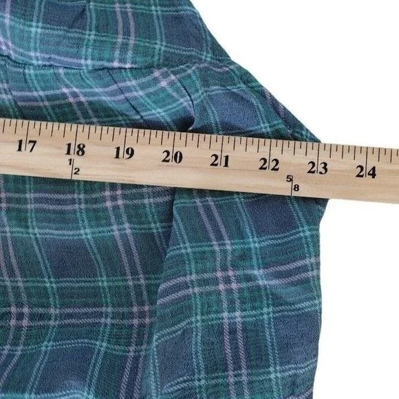 NEW! Torrid 3 XL Maxi Lindsay Hi-Low Tiered Maxi Dress Blue Plaid Sleeveless - Picture 5 of 7